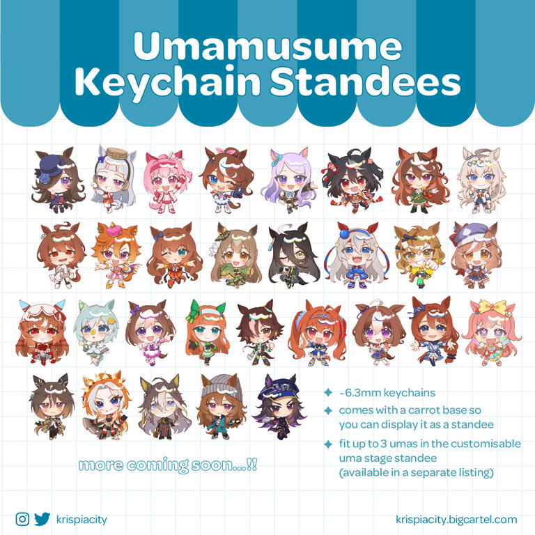 Uma Musume Keychain Standees